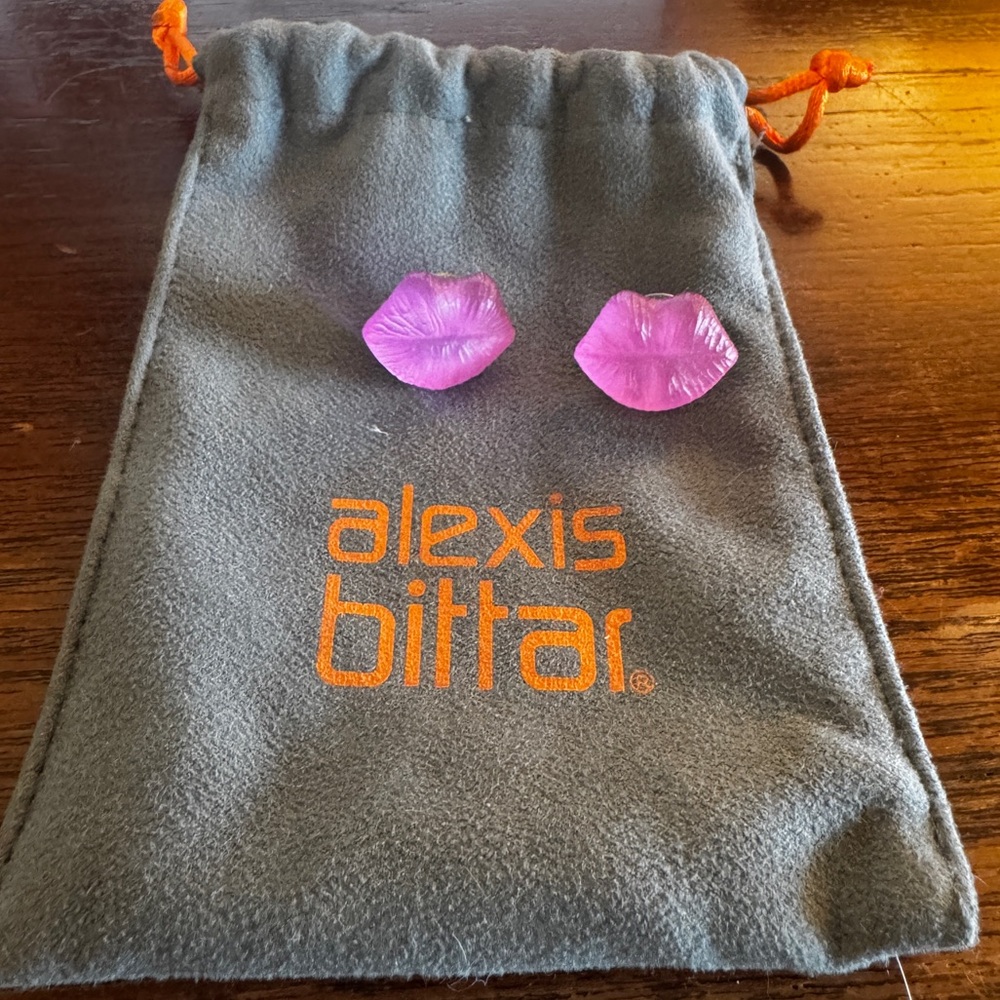 Alexis Bittar Fuchsia Lip Earrings